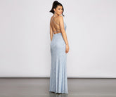 Doria Formal High Slit Glitter Dress